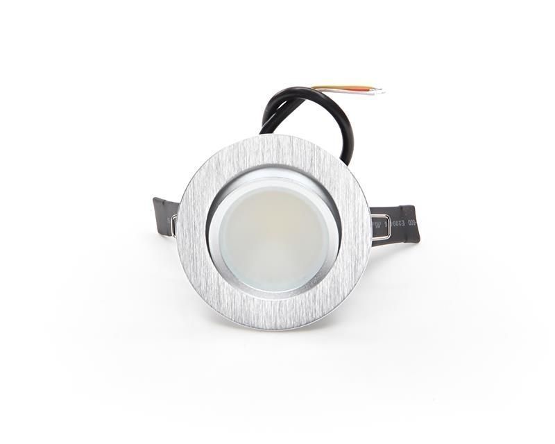 LED vgradna stropna svetilka COB 68 CCT, 8 W, 2500-6500 K, srebrna