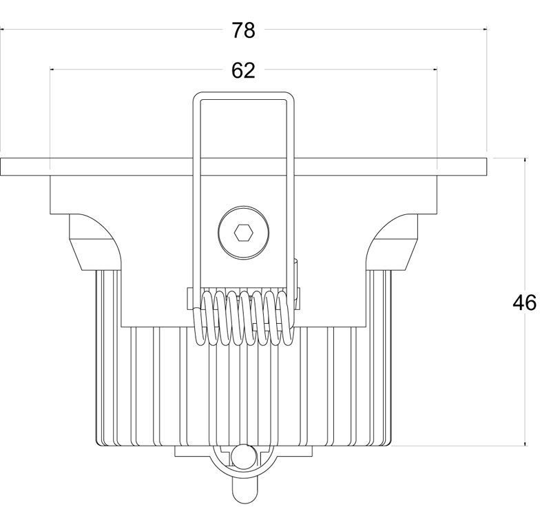 LED vgradna stropna svetilka COB 68 CCT, 8 W, 2500-6500 K, srebrna
