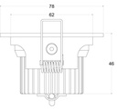 LED vgradna stropna svetilka COB 68 CCT, 8 W, 2500-6500 K, srebrna