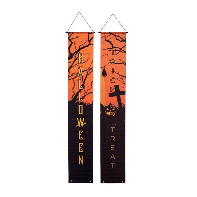 Banner - Haunted house - 2x - 30 x 180 cm