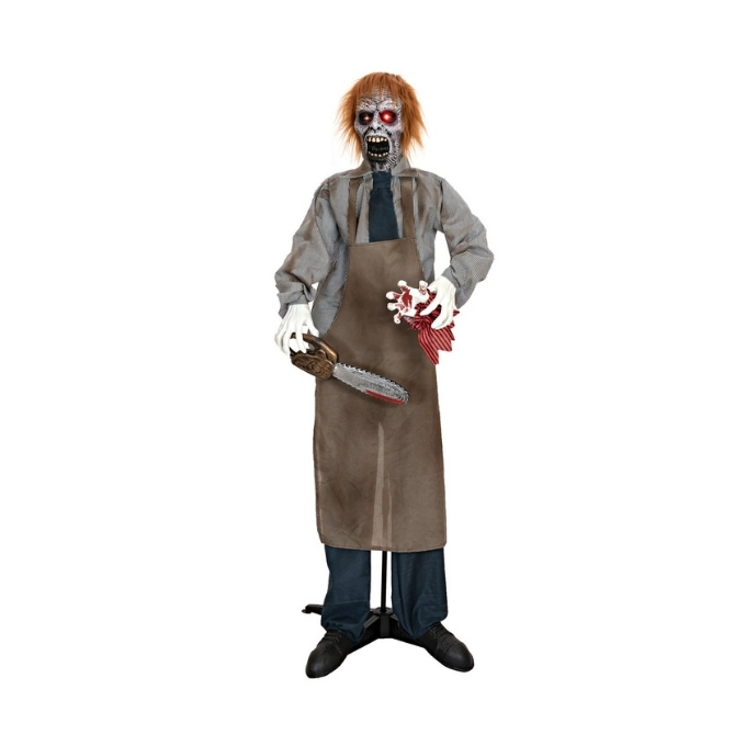 Zombie with chainsaw - animated - 40 x 70 x 170 cm
