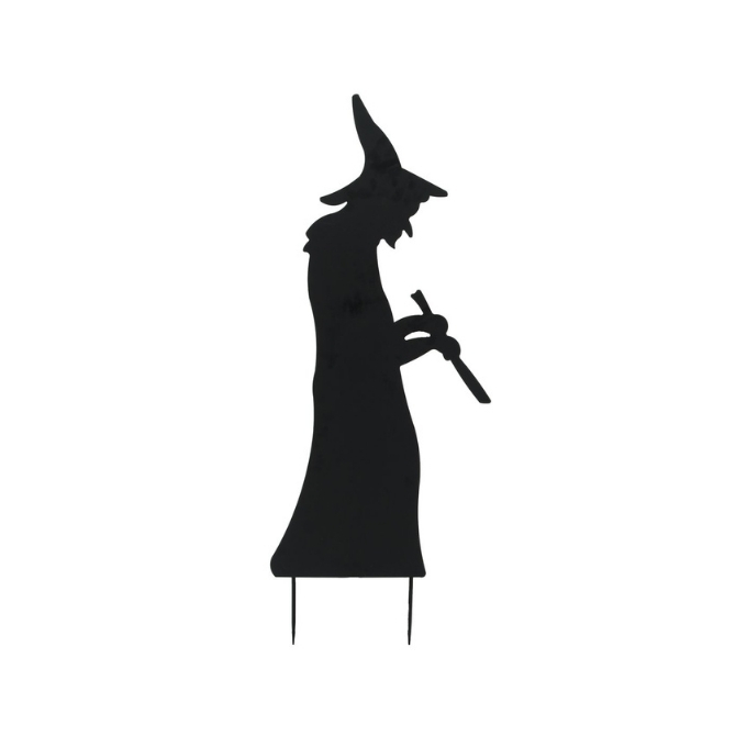 Silhouette metal witch with spoon - 50 x 110 cm
