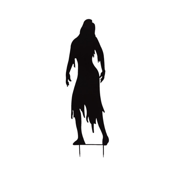 Silhouette metal zombie woman - 45 x 135 cm
