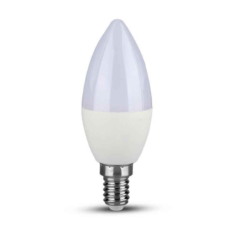 LED sijalka - SAMSUNG čip 4.5W E14 A++ svečka plastika 3000K 