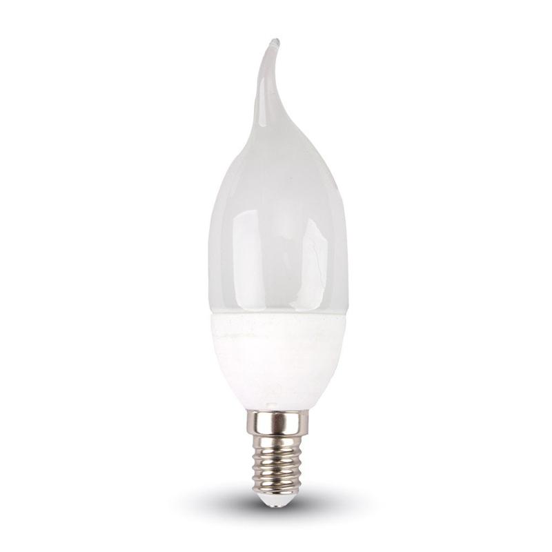 LED sijalka - 4W E14 svečka plamen 4500K