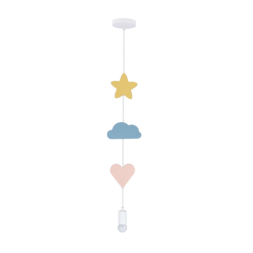 Otroška viseča svetilka Star, Cloud & Heart