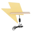 LED otroška stenska svetilka Lightning s kablom