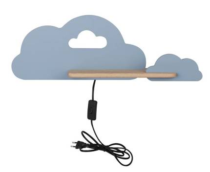 LED otroška stenska svetilka Cloud s kablom