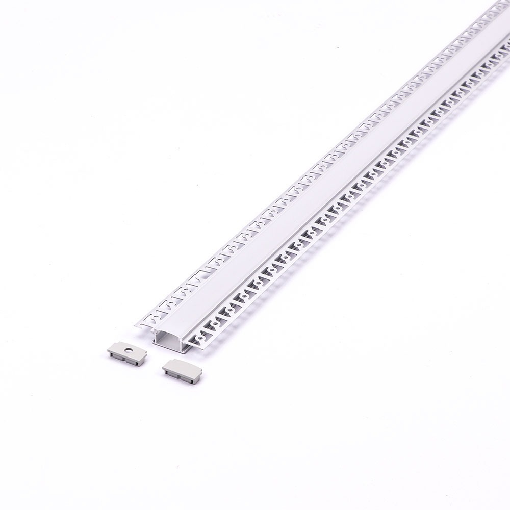 LED aluminijasti profil širok 2000 mm + mlečni pokrov 