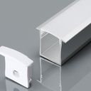 LED aluminijasti profil 2000 x 30 x 20 mm + mlečni pokrov