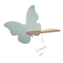 LED otroška stenska svetilka Butterfly s kablom