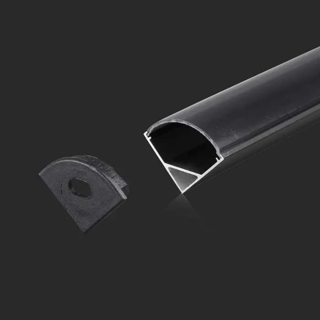 Kotni aluminijasti LED profil 2m (15.8mm) + pokrov 
