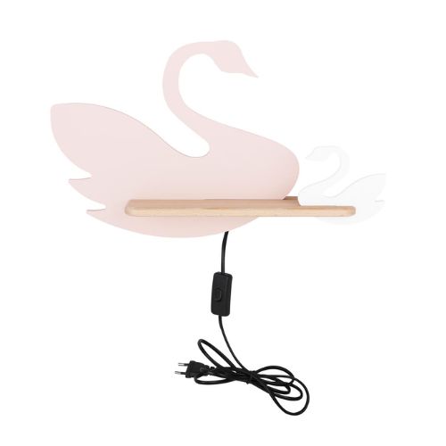 Kids LED wall light Swan with cable
