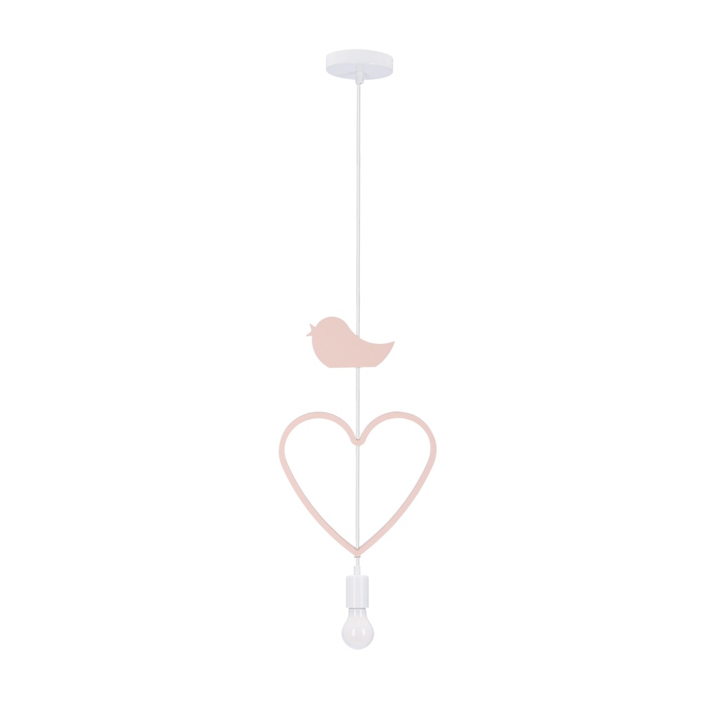 Kids pendant light Bird & Heart