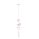 Kids pendant light Heart, Bird & Heart