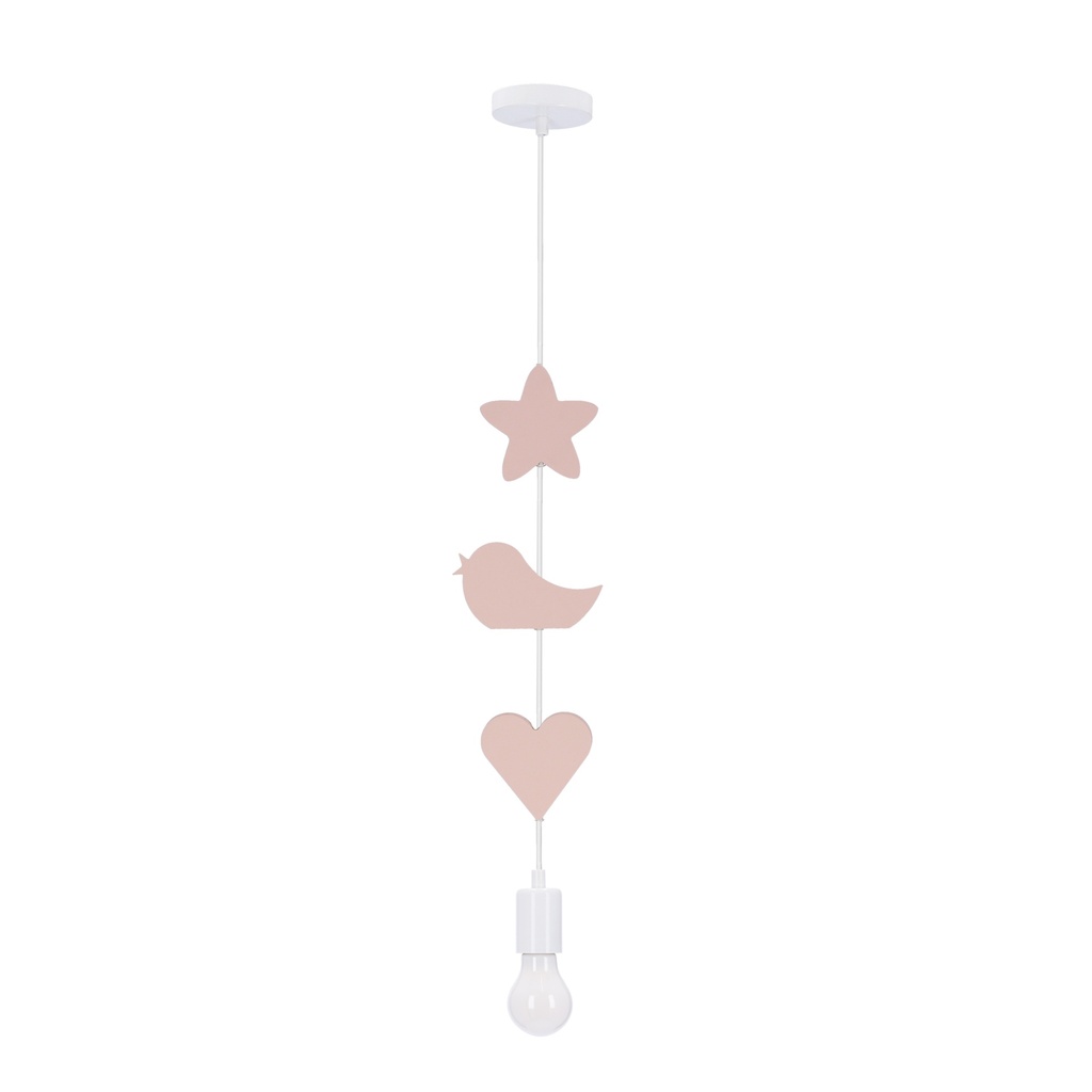 Otroška viseča svetilka Star, Bird & Heart