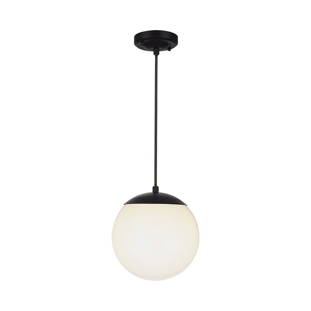 Ceiling Hanging light 1*E27 Matt Black Opal Plastic C Ball