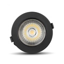 LED vgradna svetilka 10W SAMSUNG čip COB reflektor črno ohišje