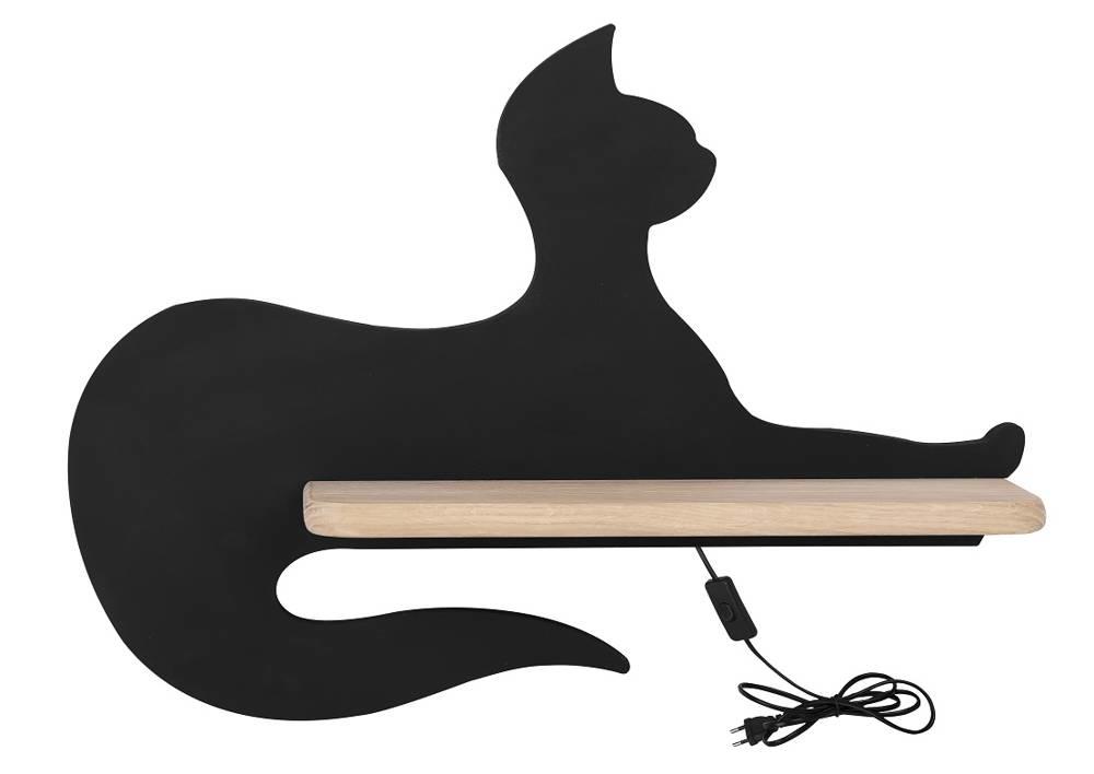 Kids LED wall light Cat with cable