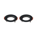 VT-929 GU10 Fitting Round Black 2 pcs