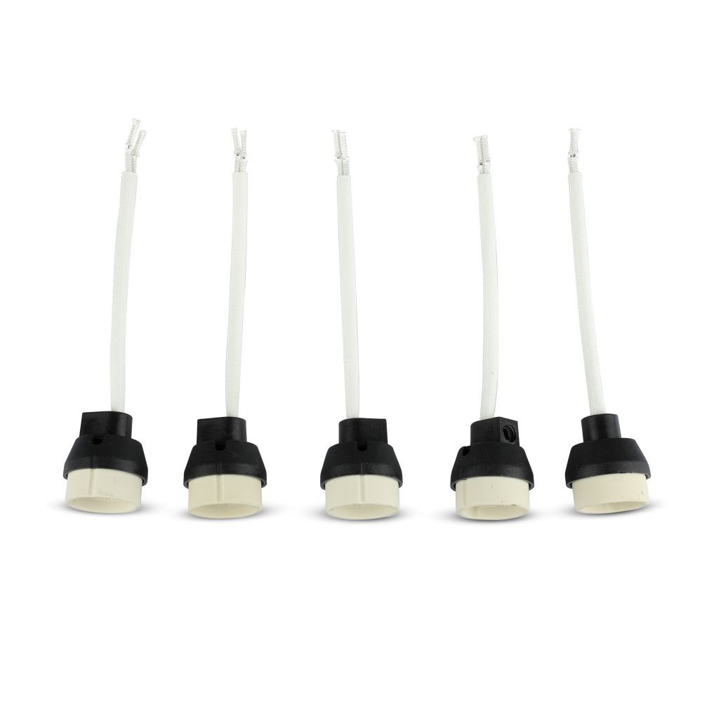 GU10 Lamp Holder PVC Cable 5 pcs Pack