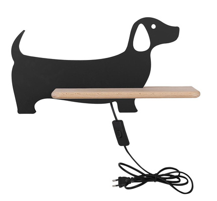 Kids LED wall light Dog with cable