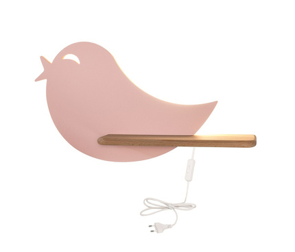 Kids LED wall light Bird with cable